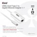 Adaptador Club 3D USB-C para RJ-45 Gigabit LAN (CAC-1519) Adaptador Club 3D USB-C para RJ-45 Gigabit LAN (CAC-1519)