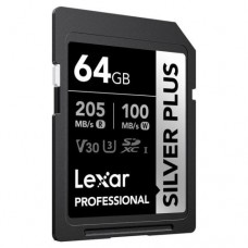 Cartão de Memória Lexar Professional Silver Plus SDXC UHS-I 64GB