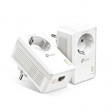 Kit Adaptador PLC TP-Link TL-PA7017P, AV1000 Gigabit, com Tomada Integrada