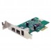 Controladora Startech PEX1394B3LP, PCI Express, Firewire IEEE 1394, 3 Portas, 800 Mbps