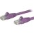 StarTech.com 1m CAT6 Ethernet Cable, 10 Gigabit Snagless RJ45 650MHz 100W PoE Patch Cord, CAT 6 10GbE UTP Network Cable w/Strain Relief, Purple, Fluke Tested/Wiring is UL Certified/TIA - Category 6 - 24AWG (N6PATC1MPL) - Cabo de rede - RJ-45 (M) para sem_imagem