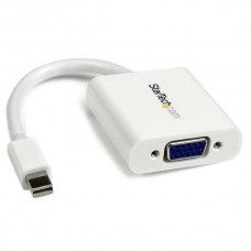 StarTech.com Mini DisplayPort to VGA Adapter - White - 1080p - Thunderbolt to VGA Monitor Adapter - Mini DP to VGA Converter (MDP2VGAW) - Conversor de vídeo - VGA - DisplayPort - branco