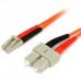 Cabo de Rede StarTech.com FIBLCSC1: Fibra Óptica Multimodo LC-SC 1m