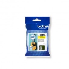 Tinteiro Brother LC421XLY: Amarelo, Alta Capacidade