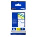 Brother Fita laminada, Texto azul sobre fundo branco, Largura: 18 mm, Comprimento: 8m