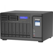 QNAP TVS-h1288X - Servidor NAS - 12 baias - SATA 6Gb/s - RAID (expansão de disco rígido) 0, 1, 5, 6, 10, 50, JBOD, 5 hot spare, 6 sobressalentes, 60, reserva 10, RAID TP - RAM 16 GB - Gigabit Ethernet / 2.5 Gigabit Ethernet / 10 Gigabit Ethernet - iS
