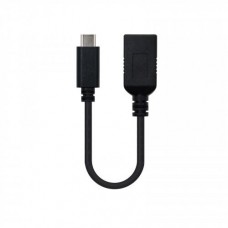 Cabo Nanocable USB 3.2 Gen 2 (3.1 Gen 2) USB A - USB C, 15cm, Preto