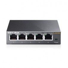 TP-LINK 5-Port Gigabit Desktop Easy Smart Switch, 5 10/100/1000Mbps RJ45 ports, MTU/Port/Tag-based VLAN, QoS, IGMP Snooping