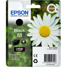 Epson 18 - 5.2 ml - preto - original - blister com RF/alarme acústico - tinteiro - para Expression Home XP-212, 215, 225, 312, 315, 322, 325, 412, 415, 422, 425