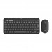 Kit Teclado e Rato Logitech Pebble 2 Combo - Conectividade sem fios, QWERTY Internacional EUA, Grafito