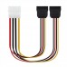 Cabo Nanocable 10.19.0101-OEM: Alimentação Interna Molex para 2x SATA, 20cm