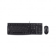 Kit Teclado e Rato Logitech MK120, USB, Preto, Teclas Silenciosas, Design Resistente a Salpicos
