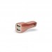 Carregador Ksix Metalizado 2x USB 2.1A + Cabo Micro-USB, Dourado Rosa Carregador Ksix Metalizado 2x USB 2.1A + Cabo Micro-USB, Dourado Rosa