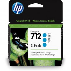 Tinteiro HP DesignJet 712 Cian 3ED77A: Original, 3x29ml, DesignJet T210-T650