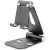 StarTech.com Phone and Tablet Stand, Foldable Universal Mobile Device Holder for Smartphones & Tablets, Adjustable Multi-Angle Viewing Ergonomic Cell Phone Stand for Desk, Portable, Black - Foldable Phone Holder (USPTLSTNDB) - Apoio de desktop para t sem_imagem