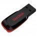 Unidade Flash USB Sandisk Cruzer Blade 64GB, USB 2.0, Preto/Vermelho
