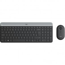 Kit Teclado e Rato Logitech MK470: Teclado QWERTY Português, Rato Incluído, Grafite Kit Teclado e Rato Logitech MK470: Teclado QWERTY Português, Rato Incluído, Grafite
