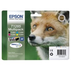 Epson T1285 Multipack - Pack de 4 - preto, amarelo, azul cyan, magenta - original - blister com RF/alarme acústico - tinteiro (opção para: Epson T1285) - para Stylus S22, SX130, SX230, SX235, SX430, SX435, SX438, SX440, SX445, Stylus Office BX305