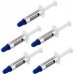 StarTech.com Thermal Paste, High Performance Thermal Paste, Pack of 5 Re-sealable Syringes (1.5g / each), Metal Oxide Heat Sink Compound, CPU Thermal Paste, Thermal Glue, RoHS / CE - GPU Grease - Pasta térmica (cola) - alto desempenho (pacote de 5)