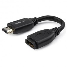 StarTech.com 6in High Speed HDMI Port Saver Cable with 4K 60Hz - Short HDMI 2.0 Male to Female Adapter Cable - Port Extender (HD2MF6INL) - Cabo de extensão HDMI - HDMI macho reto para HDMI fêmea reto - 15.2 cm - proteção dupla - preto - suporte de 4K StarTech.com 6in High Speed HDMI Port Saver Cable with 4K 60Hz - Short HDMI 2.0 Male to Female Adapter Cable - Port Extender (HD2MF6INL) - Cabo de extensão HDMI - HDMI macho reto para HDMI fêmea reto - 15.2 cm - proteção dupla - preto - suporte de 4K