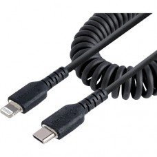 Cabo StarTech USB-C para Lightning, 50cm, Preto, Enrolado, MFi