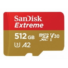 SanDisk Extreme - cartão de memória flash - 512 GB - microSDXC UHS-I - SDSQXAV-512G-GN6MA