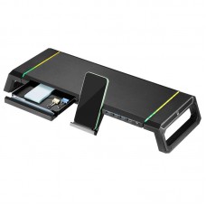 Ewent Suporte Monitor  Rgb+ Gaveta+ Hub 4 Port Usb 3.0+ Suporte Tlm