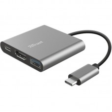 Adaptador USB-C 3 em 1 Trust Dalyx com HDMI, USB-A e USB-C Adaptador USB-C 3 em 1 Trust Dalyx com HDMI, USB-A e USB-C
