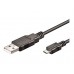 Cabo Ewent EW-UAB-010-MC USB 2.0, 1m, Micro-USB A - USB A, Preto