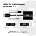 Adaptador Club 3D CAC-1302 - HDMI 1.4 para VGA, Ativo com Áudio Adaptador Club 3D CAC-1302 - HDMI 1.4 para VGA, Ativo com Áudio
