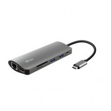 Adaptador Trust Dalyx, USB-C para HDMI, RJ-45, USB 3.2 Gen 1 Adaptador Trust Dalyx, USB-C para HDMI, RJ-45, USB 3.2 Gen 1