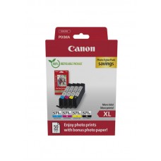 Canon CLI-571XL BK/C/M/Y PHOTO VALUE - 4x6 Photo Paper (PP-201 50sheets) + Cyan XL, Magenta XL, Yellow XL, & Photo Black XL ink tanks Canon CLI-571XL BK/C/M/Y PHOTO VALUE - 4x6 Photo Paper (PP-201 50sheets) + Cyan XL, Magenta XL, Yellow XL, & Photo Black XL ink tanks