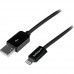 StarTech.com 1m (3ft) Black Apple 8-pin Lightning Connector to USB Cable for iPhone / iPod / iPad - Charge and Sync Cable - 1 meter (USBLT1MB) - Cabo Lightning - Lightning macho para USB macho - 1 m - proteção dupla - preto - para P/N: ST7C51224, ST7 StarTech.com 1m (3ft) Black Apple 8-pin Lightning Connector to USB Cable for iPhone / iPod / iPad - Charge and Sync Cable - 1 meter (USBLT1MB) - Cabo Lightning - Lightning macho para USB macho - 1 m - proteção dupla - preto - para P/N: ST7C51224, ST7