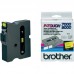 Brother Fita laminada - Texto preto sobre fundo amarelo, Largura: 18mm, Comprimento: 15m