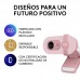 Câmara Web Logitech Brio 100, Rosa - Full HD 1080p, USB, Microfone Integrado