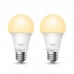 TP-Link Dimmable Smart Light Bulb, 2-Pack - E27, 200–240 V, Brightness 806 lm, Max Operation Power 8.7 W, Color Temperature 2,700 K, Beam Angle 220°, 50/60 Hz, IEEE 802.11b/g/n, 2.4 GHz