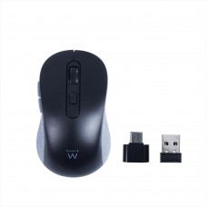 EWENT - Rato Wireless  2,4HZ |  Recetor USB-A e USB-C  preto Novo