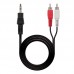 Cabo de Áudio Nanocable - Jack 3.5mm Macho a 2 RCA Macho 1.5m - Preto