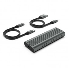 EWENT Caixa Externa USB 3.2 Gen2  USB-C M.2 NVMe SSD, Cabo USB C-C e USB C-A