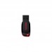Pendrive Sandisk Cruzer Blade 64GB USB 2.0 Preto/Vermelho
