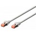 Cabo Ewent EW-6SF-010 Cat6, 1m, Cinzento, S/FTP