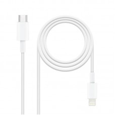 Cabo Lightning Nanocable 10.10.0600: USB-C para Lightning, 50cm, Branco Cabo Lightning Nanocable 10.10.0600: USB-C para Lightning, 50cm, Branco