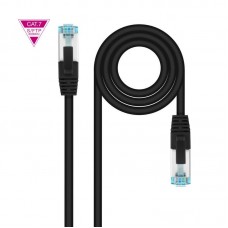 Cabo Nanocable Cat.7, Preto, 50cm, AWG26, LSZH, SFTP, PIMF