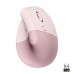 Rato Logitech Lift Vertical Sem Fio, Rosa