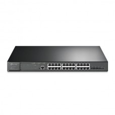 TP-LINK JetStream 24-Port Gigabit and 4-Port 10GE SFP+ L2+ Managed Switch with 24-Port PoE+ TP-LINK JetStream 24-Port Gigabit and 4-Port 10GE SFP+ L2+ Managed Switch with 24-Port PoE+