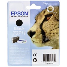 Epson T0711 - 7 ml - preto - original - blister com alarme RF - tinteiro - para Stylus D120, DX4400, DX4450, S20, S21, SX100, SX110, SX115, Stylus Office B1100, B40W