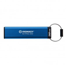 Pen drive Kingston IronKey Keypad 200 32GB: Encriptação AES de 256 bits, Resistente à Água e Poeira (IP57), Teclado Integrado