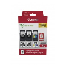 Canon - PG-560XLx2/CL-561XL PVP - 4x6 Photo Paper (GP-501 50sheets) + XL Black x2 & XL Colour Cartridges
