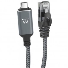 Cabo USB Ewent EC2003: Gigabit Ethernet RJ45 para USB-C, 3m, Cat6