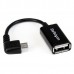 Cabo Startech UUSBOTGRA Micro USB Macho para USB 2.0 Fêmea